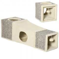 Tunel de joacă pentru pisici 98x30x30 cm | maro + bej č.3