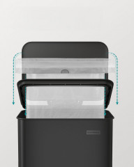 Coș de gunoi de bucătărie cu 15 saci | 40 l, negru č.2