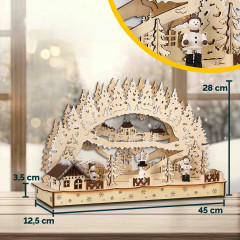 Decorațiune de Crăciun cu LED – sat de iarnă č.2