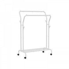 Pojízdný stojan na oblečení na kolečkách 155 x 103,5 x 52,5 | bílý č.2