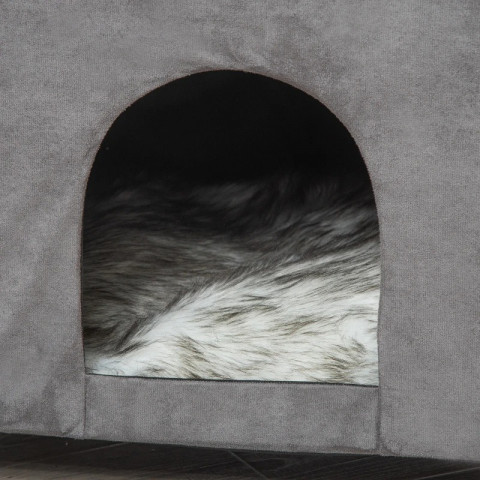 Căsuță pentru pisici 60x45x44,5 cm | gri č.6