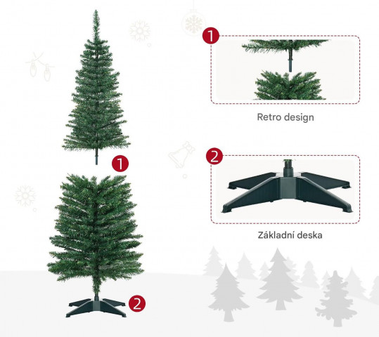 Brad de Crăciun artificial cu suport | verde č.4
