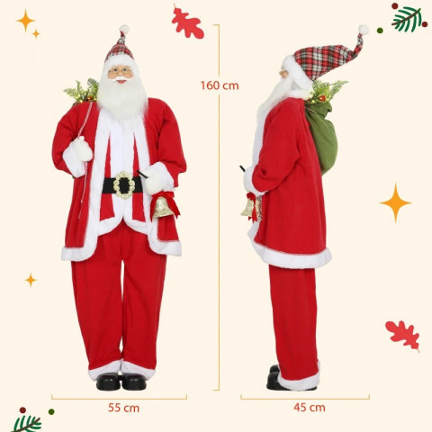 Moș Crăciun 1,6 m | roșu č.4