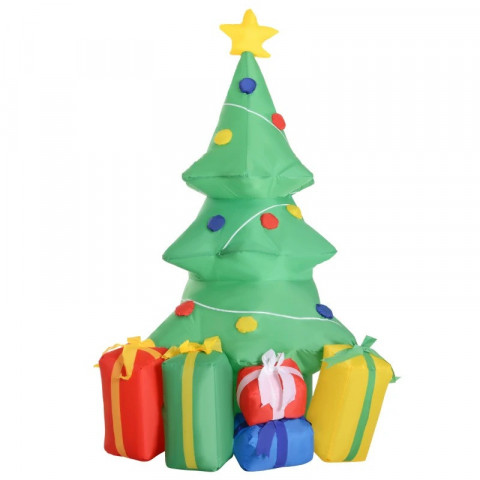 Decorațiune gonflabilă de Crăciun cu LED – brad cu cadouri | multicolor č.2