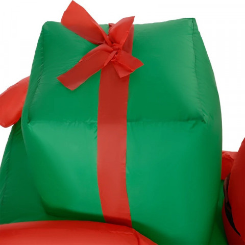 Decorațiune gonflabilă cu LED – Moș Crăciun cu sanie și reni č.5