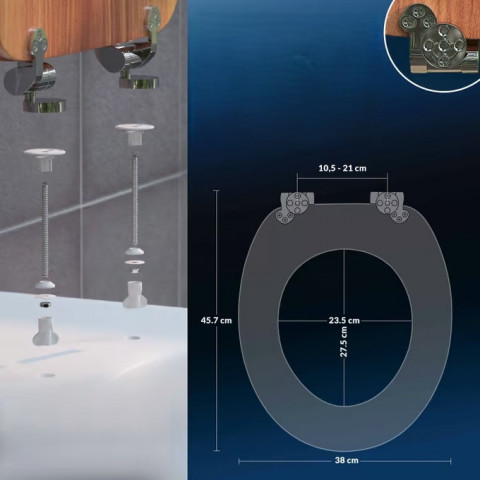 Capac WC Wood cu închidere lentă č.4