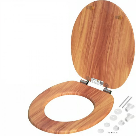 Capac WC Wood cu închidere lentă č.2