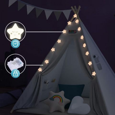 Cort de joacă Tipi 160 x 130 x 130 cm | gri č.4