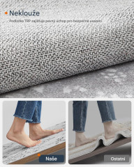 Protiskluzový koberec 120 x 170 cm | šedý č.3