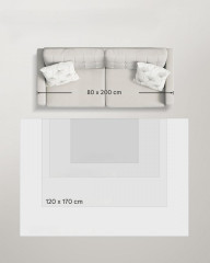 Protiskluzový koberec 120 x 170 cm | šedý č.2