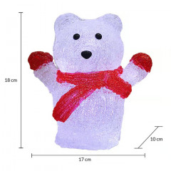 Figurină LED de Crăciun – Urs polar č.3