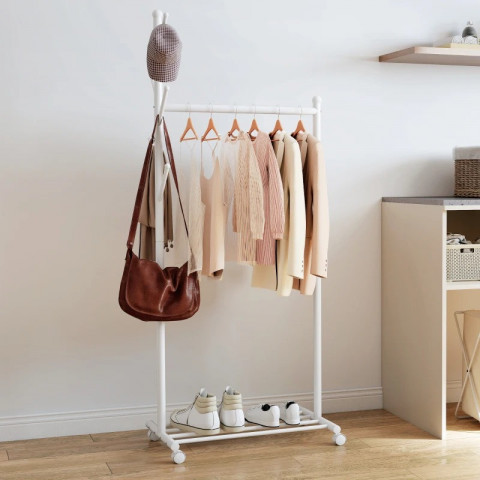 Cuier mobil pentru paltoane | alb č.2