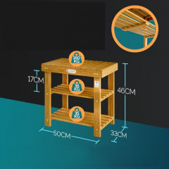 Pantofar 2 în 1 din lemn de acacia 50 × 33 × 46 cm č.3