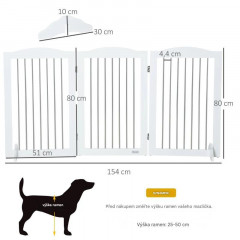 Barieră de siguranță pentru ușă 154x30x80 cm | alb č.3