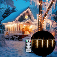 Ghirlandă luminoasă de Crăciun cu țurțuri 13 m | 80 LED alb rece č.1