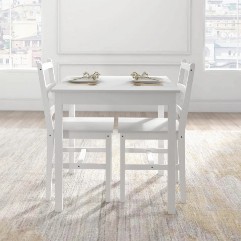 Set de dining pentru 2 persoane | alb č.4