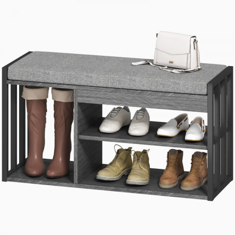 Pantofar cu șezut tapițat 86 × 30 × 45,4 cm | gri č.7