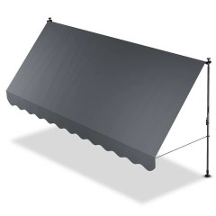 Markýza s upínacími svorkami 400 x 120 cm | šedá č.2