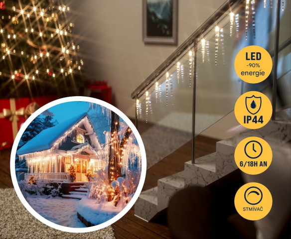 Ghirlandă luminoasă de Crăciun cu țurțuri – 40 LED č.4