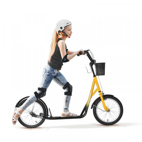 Trotinetă pentru copii 139 x 58 x 90-96 cm | portocaliu și negru č.2