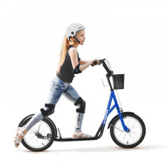 Trotinetă pentru copii 139 x 58 x 90-96 cm | albastru și negru č.3