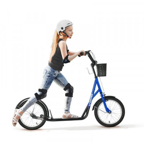 Trotinetă pentru copii 139 x 58 x 90-96 cm | albastru și negru č.3