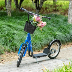 Trotinetă pentru copii 139 x 58 x 90-96 cm | albastru și negru č.1