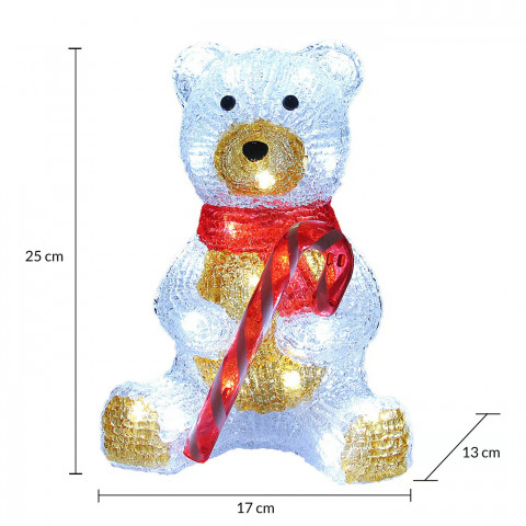 Figurină LED acrilică – ursuleț č.2