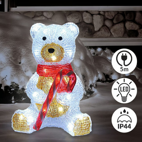 Figurină LED acrilică – ursuleț č.4