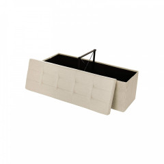 Skládací lavice s úložným prostorem 110 x 38 x 38 cm | béžová č.3