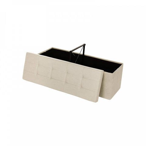 Skládací lavice s úložným prostorem 110 x 38 x 38 cm | béžová č.3