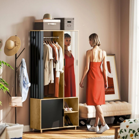 Set cuier pentru hol 80 × 30 × 175 cm | natural č.2