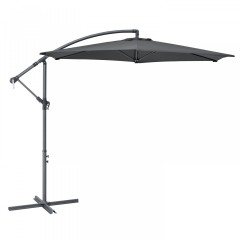 Umbrelă de grădină cu piciorul lateral și manivela Ø 300 cm | gri