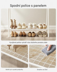 Stojan na kabáty 33,5 x 92,5 x 153 cm | bílý č.2