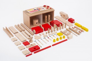 Set de joacă, din lemn, Pompieri Moy Toy č.3