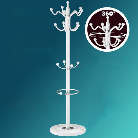 Cuier pentru haine 173 cm | alb č.3