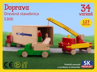 Set de joacă, din lemn, Traficul Moy Toy