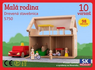 Set de joacă, din lemn, Familie mica Moy Toy