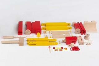 Set de joacă, din lemn, Autoexcavator Moy Toy č.2