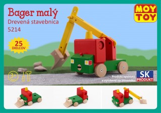 Set de joacă, din lemn, Micul excavator Moy Toy