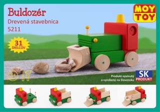 Set de joacă, din lemn, Buldozer Moy Toy č.1