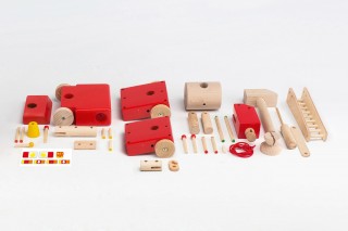 Set de joacă, din lemn, Mașină de pompieri Moy Toy č.2