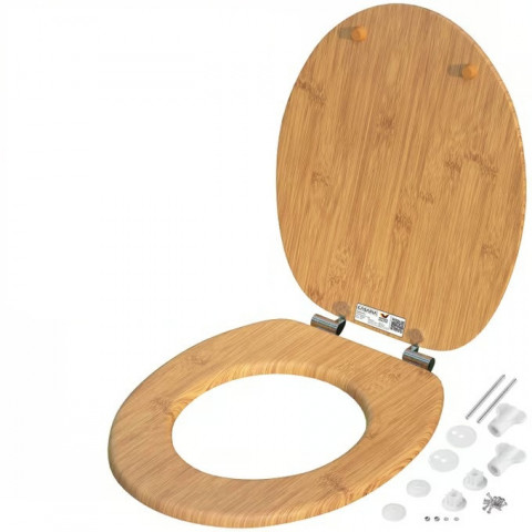 Capac WC Bambus cu închidere lentă č.4