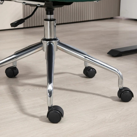 Scaun de birou cu aspect rattan 57 x 57 x 80-88 cm | verde č.5