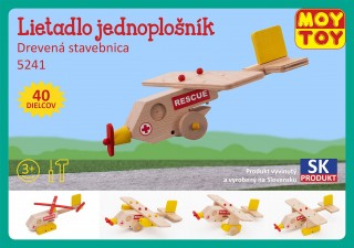 Set de joacă Avion monoplan Moy Toy | lemn