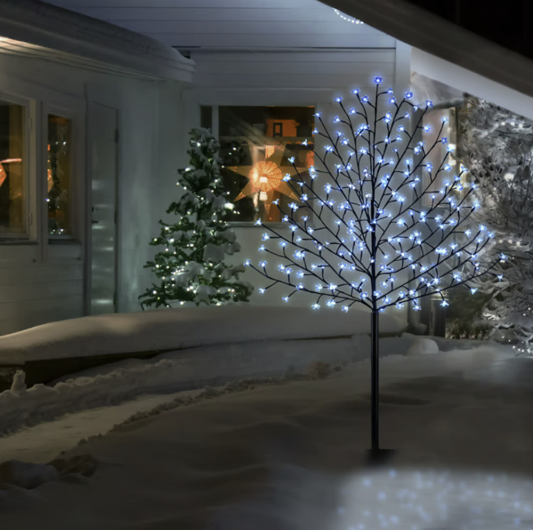 Dekorační svítící LED třešeň 180 cm 200 LED | studená bílá