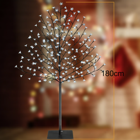 Dekorační svítící LED třešeň 180 cm 200 LED | studená bílá č.3