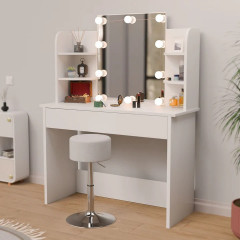 Toaletní stolek Bella s LED osvětlením | bílý č.1