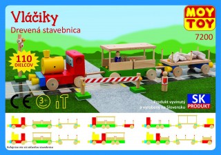 Set de joacă, din lemn, Trenulețele Moy Toy