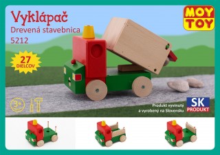 Set de joacă, din lemn, Camion cu basculanta Moy Toy č.1